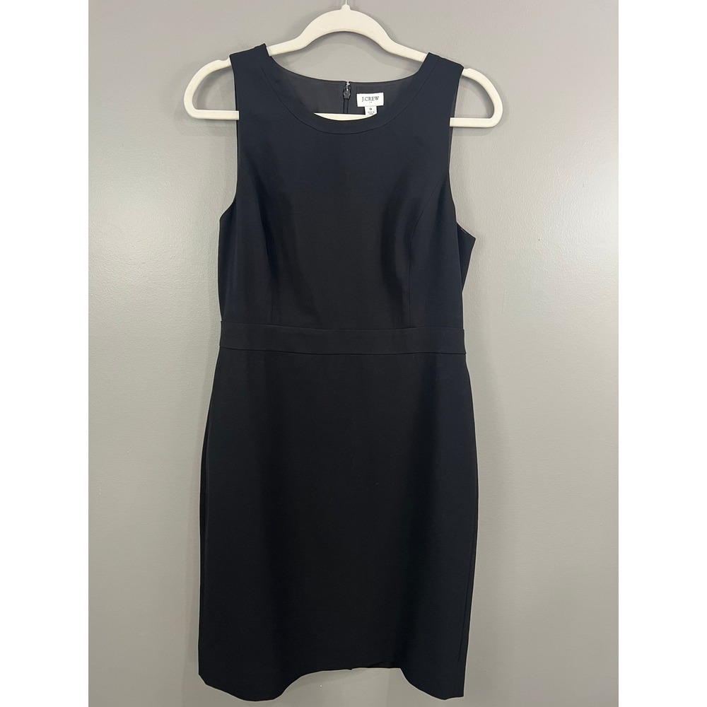 J.Crew Sheath Dress Women 8 Black Great Sleeveless Workwear J4614 NWT